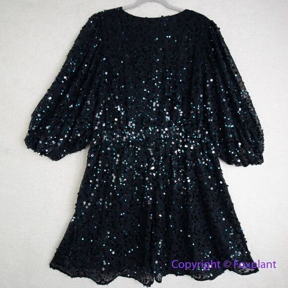 New! City Chic Scattered Glow Dress‎ - emerald, size M/18 - Picture 10 of 16